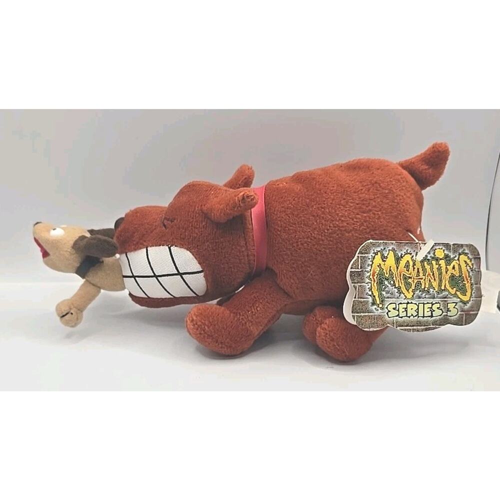 1999 Meanies Series 3 Dog Eat Dog Plush Animal Control Dog Catcher w Tag BB27
